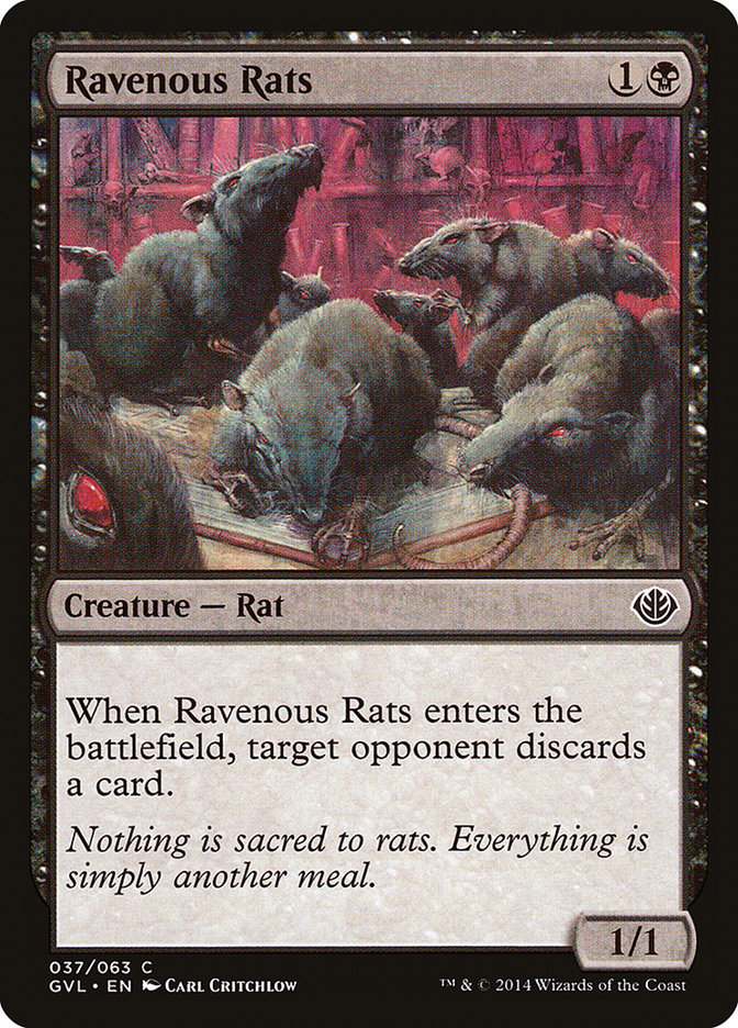Ravenous Rats (Garruk vs. Liliana) [Duel Decks Anthology] | Shuffle n Cut Hobbies & Games