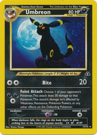 Umbreon (13/75) [Neo Discovery Unlimited] | Shuffle n Cut Hobbies & Games