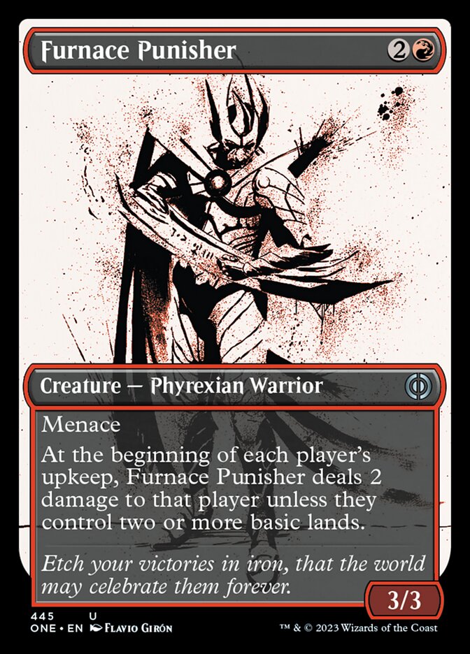 Furnace Punisher (Showcase Ichor Step-and-Compleat Foil) [Phyrexia: All Will Be One] | Shuffle n Cut Hobbies & Games