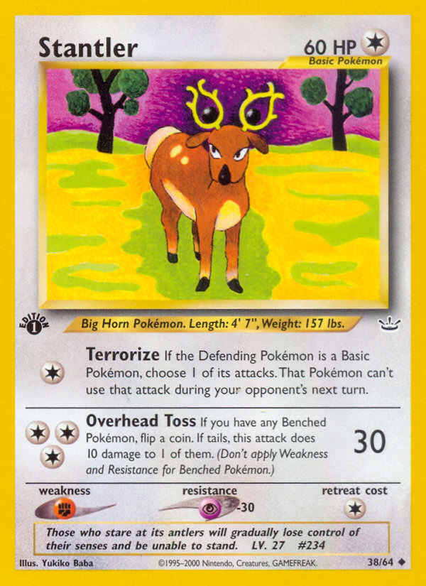 Stantler (38/64) [Neo Revelation 1st Edition] | Shuffle n Cut Hobbies & Games