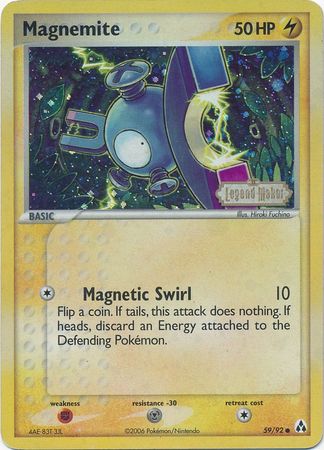 Magnemite (59/92) (Stamped) [EX: Legend Maker] | Shuffle n Cut Hobbies & Games