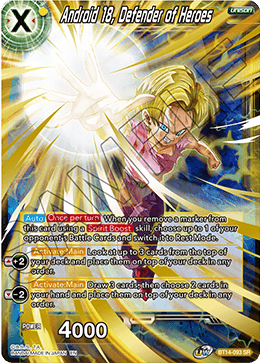 Android 18, Defender of Heroes (BT14-093) [Cross Spirits] | Shuffle n Cut Hobbies & Games