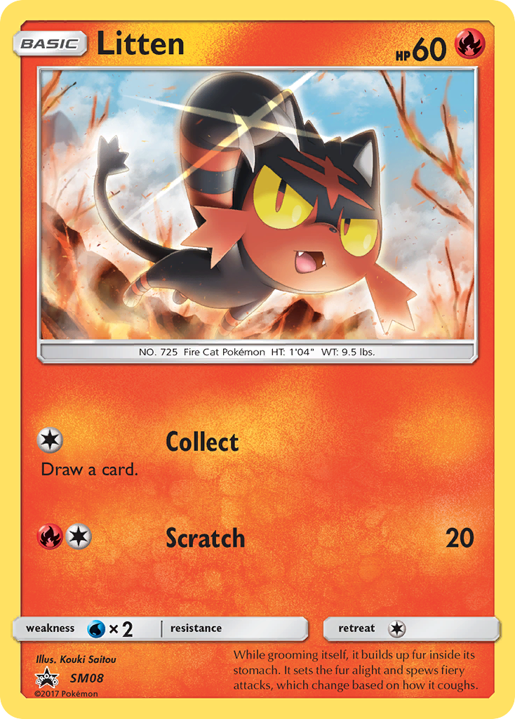 Litten (SM08) [Sun & Moon: Black Star Promos] | Shuffle n Cut Hobbies & Games