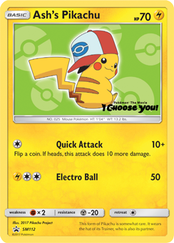 Ash's Pikachu (SM112) [Sun & Moon: Black Star Promos] | Shuffle n Cut Hobbies & Games