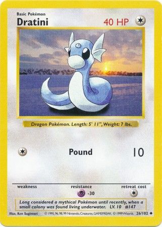 Dratini (26/102) [Base Set Shadowless Unlimited] | Shuffle n Cut Hobbies & Games