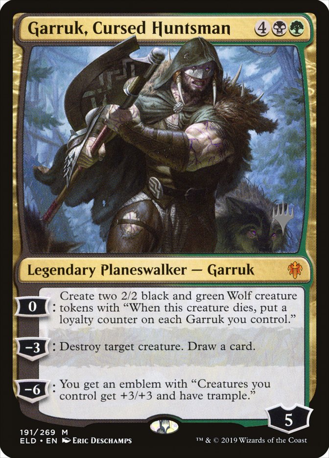 Garruk, Cursed Huntsman (Promo Pack) [Throne of Eldraine Promos] | Shuffle n Cut Hobbies & Games