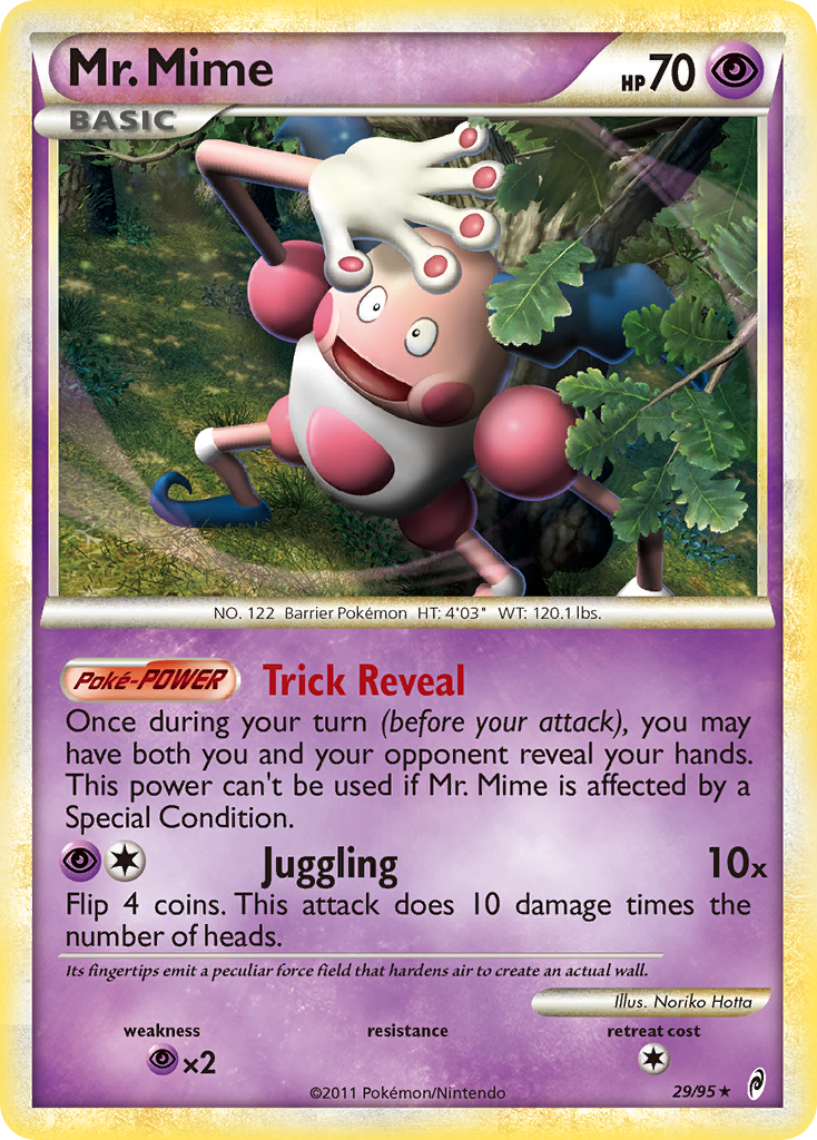 Mr. Mime (29/95) [HeartGold & SoulSilver: Call of Legends] | Shuffle n Cut Hobbies & Games