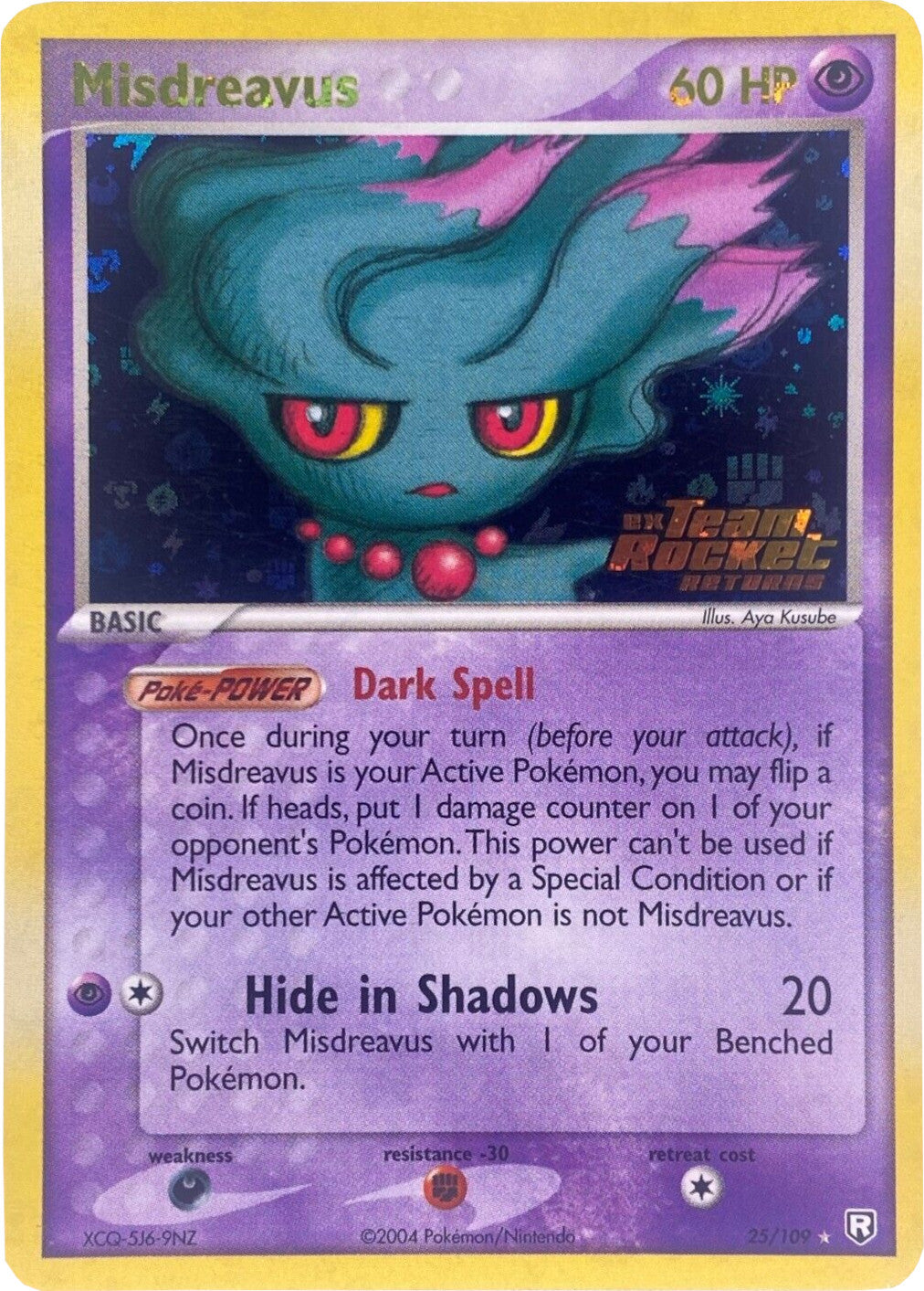 Misdreavus (25/109) (Stamped) [EX: Team Rocket Returns] | Shuffle n Cut Hobbies & Games