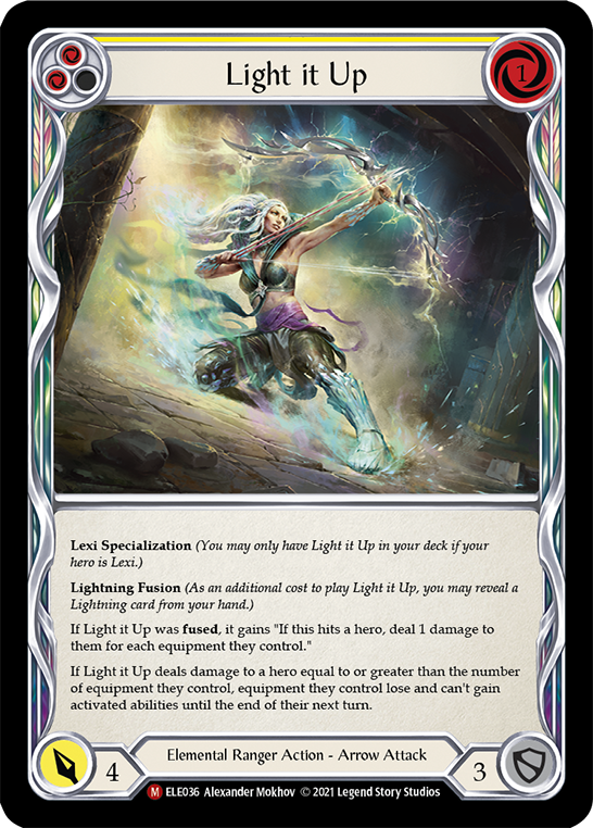 Light it Up [ELE036] (Tales of Aria)  1st Edition Rainbow Foil | Shuffle n Cut Hobbies & Games