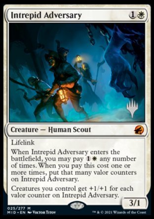 Intrepid Adversary (Promo Pack) [Innistrad: Midnight Hunt Promos] | Shuffle n Cut Hobbies & Games