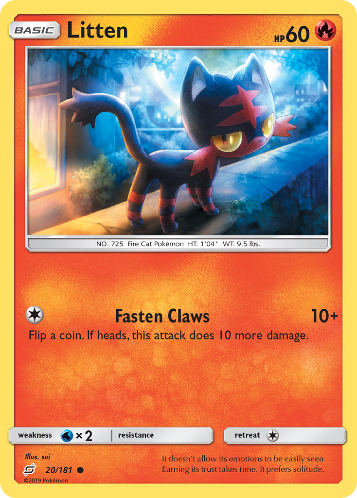 Litten (20/181) [Sun & Moon: Team Up] | Shuffle n Cut Hobbies & Games