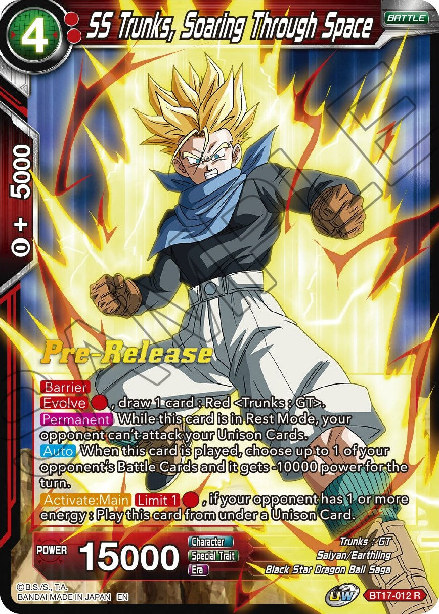 SS Trunks, Soaring Through Space (BT17-012) [Ultimate Squad Prerelease Promos] | Shuffle n Cut Hobbies & Games