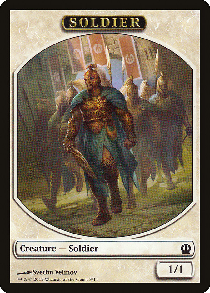 Soldier Token (3/11) [Theros Tokens] | Shuffle n Cut Hobbies & Games