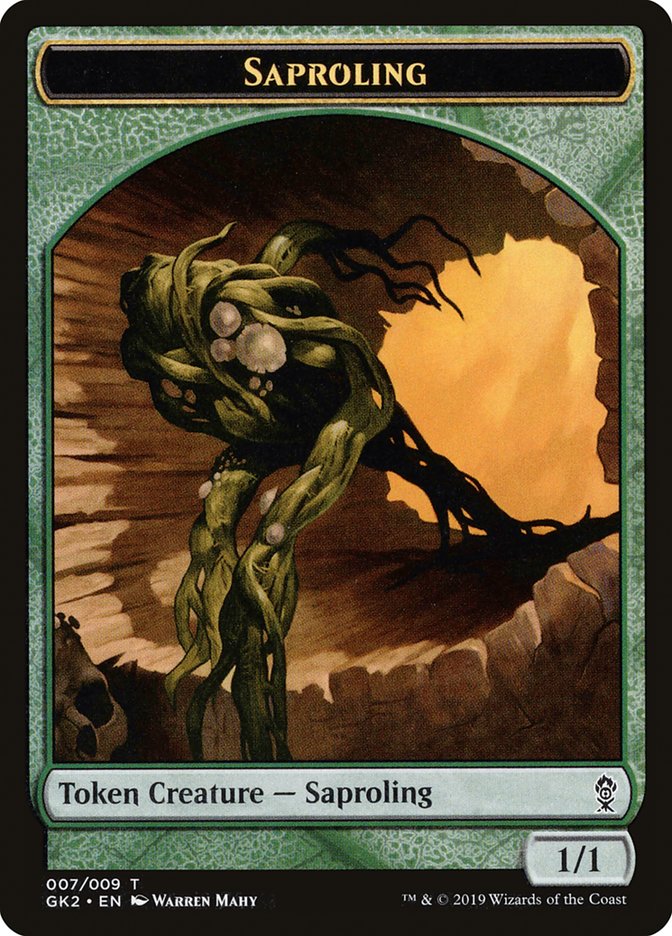 Saproling // Wurm Double-Sided Token [Ravnica Allegiance Guild Kit Tokens] | Shuffle n Cut Hobbies & Games