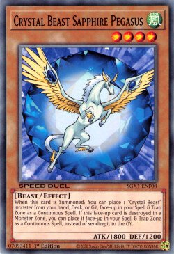 Crystal Beast Sapphire Pegasus [SGX1-ENF08] Common | Shuffle n Cut Hobbies & Games