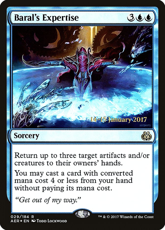 Baral's Expertise [Aether Revolt Prerelease Promos] | Shuffle n Cut Hobbies & Games