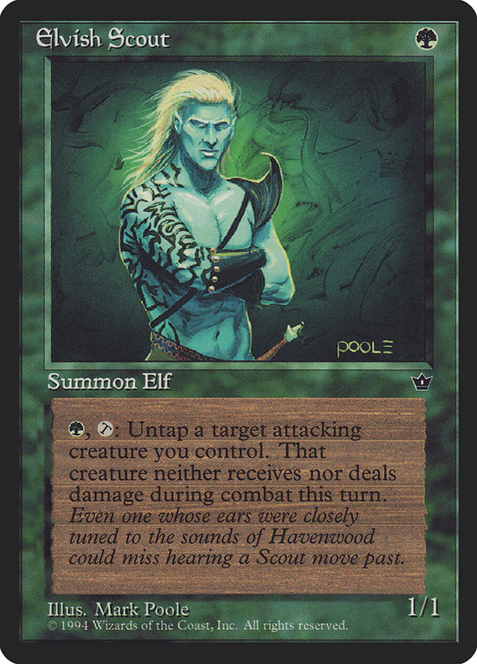 Elvish Scout (Mark Poole) [Fallen Empires] | Shuffle n Cut Hobbies & Games