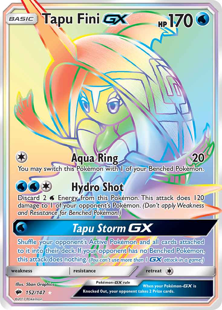 Tapu Fini GX (152/147) [Sun & Moon: Burning Shadows] | Shuffle n Cut Hobbies & Games