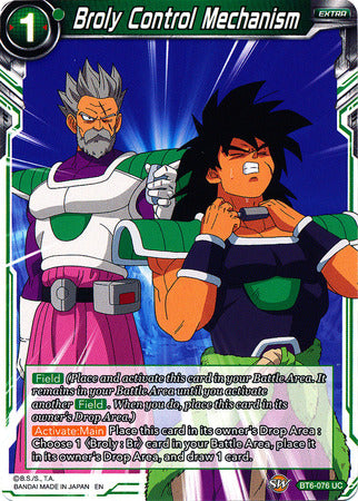 Broly Control Mechanism [BT6-076] | Shuffle n Cut Hobbies & Games