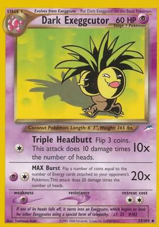 Dark Exeggutor (33/105) [Neo Destiny Unlimited] | Shuffle n Cut Hobbies & Games