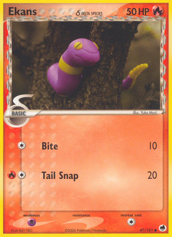 Ekans (47/101) (Delta Species) [EX: Dragon Frontiers] | Shuffle n Cut Hobbies & Games