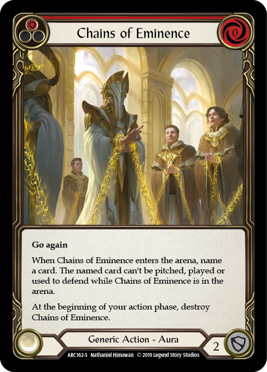 Chains of Eminence [ARC162-S] 1st Edition Rainbow Foil | Shuffle n Cut Hobbies & Games