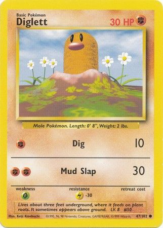 Diglett (47/102) [Base Set Unlimited] | Shuffle n Cut Hobbies & Games