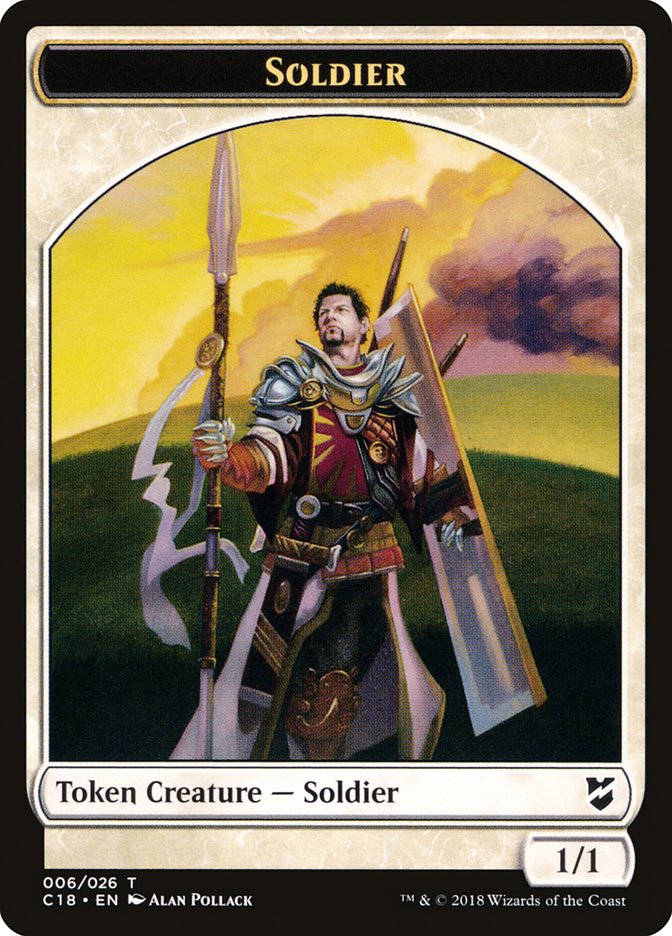 Cat // Soldier Double-Sided Token [Commander 2018 Tokens] | Shuffle n Cut Hobbies & Games