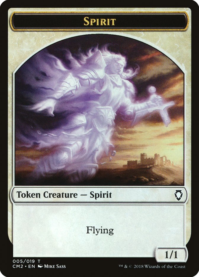 Spirit Token [Commander Anthology Volume II Tokens] | Shuffle n Cut Hobbies & Games