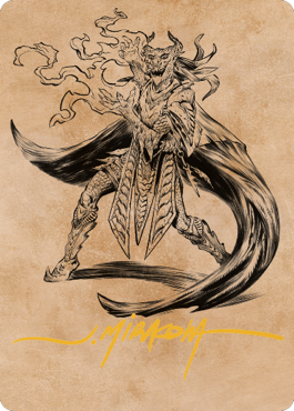 Livaan, Cultist of Tiamat Art Card (Gold-Stamped Signature) [Commander Legends: Battle for Baldur's Gate Art Series] | Shuffle n Cut Hobbies & Games