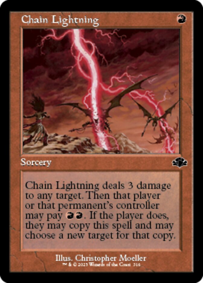 Chain Lightning (Retro) [Dominaria Remastered] | Shuffle n Cut Hobbies & Games