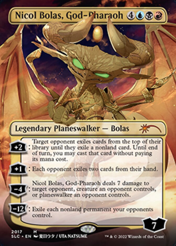 Nicol Bolas, God-Pharaoh (Borderless) [Secret Lair 30th Anniversary Countdown Kit] | Shuffle n Cut Hobbies & Games