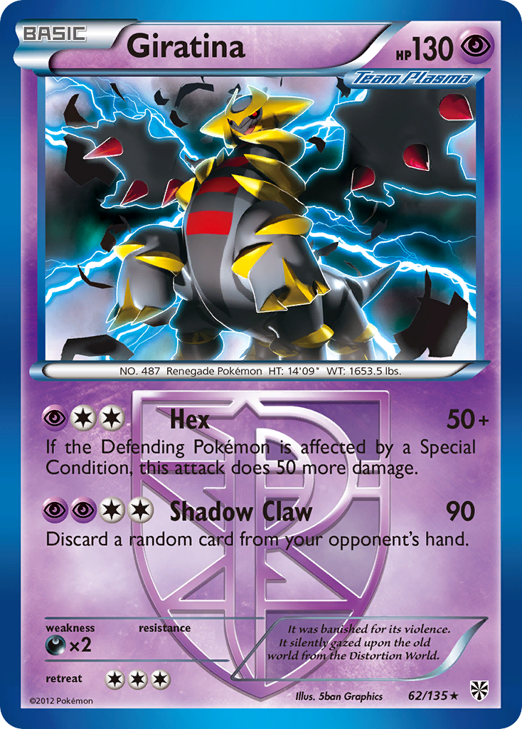 Giratina (62/135) [Black & White: Plasma Storm] | Shuffle n Cut Hobbies & Games