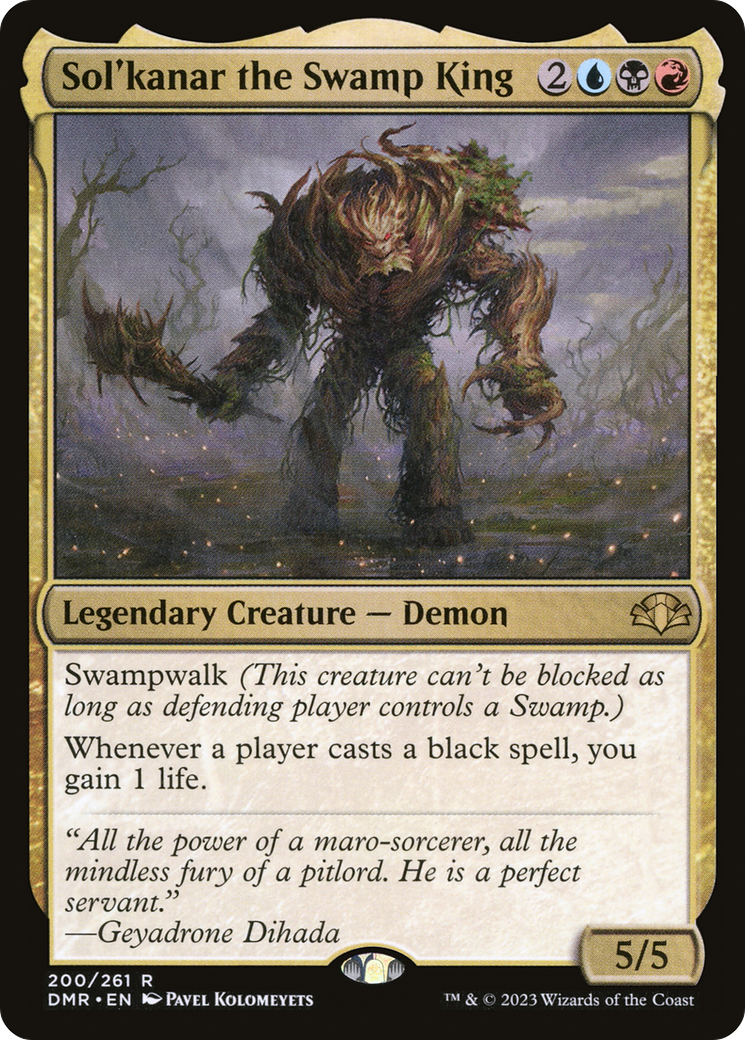 Sol'kanar the Swamp King [Dominaria Remastered] | Shuffle n Cut Hobbies & Games