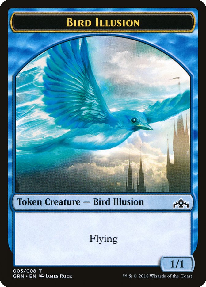 Bird Illusion Token [Guilds of Ravnica Tokens] | Shuffle n Cut Hobbies & Games