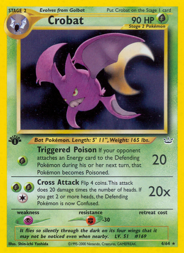 Crobat (4/64) [Neo Revelation 1st Edition] | Shuffle n Cut Hobbies & Games