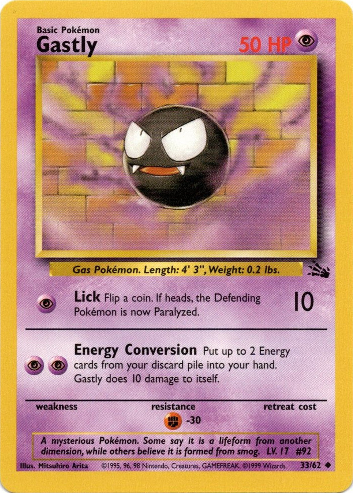 Gastly (33/62) [Fossil Unlimited] | Shuffle n Cut Hobbies & Games