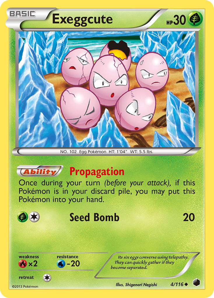 Exeggcute (4/116) [Black & White: Plasma Freeze] | Shuffle n Cut Hobbies & Games