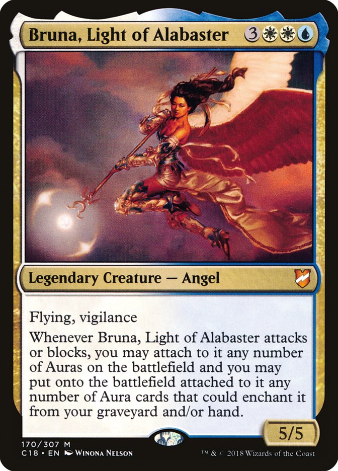 Bruna, Light of Alabaster (Oversized) [Commander 2018 Oversized] | Shuffle n Cut Hobbies & Games