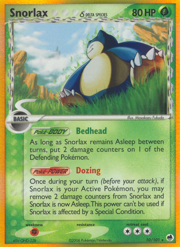 Snorlax (10/101) (Delta Species) [EX: Dragon Frontiers] | Shuffle n Cut Hobbies & Games