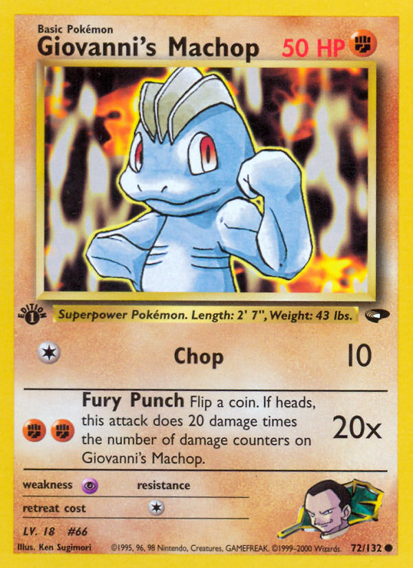 Giovanni's Machop (72/132) [Gym Challenge 1st Edition] | Shuffle n Cut Hobbies & Games