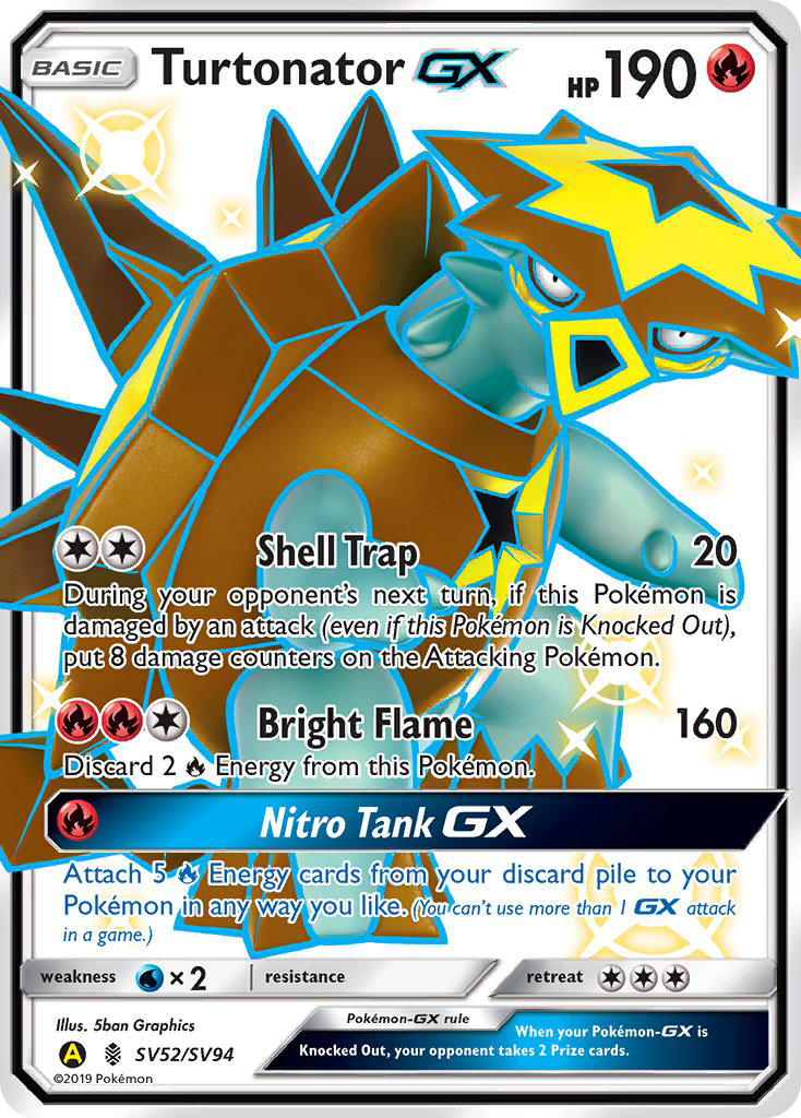 Turtonator GX (SV52/SV94) [Sun & Moon: Hidden Fates - Shiny Vault] | Shuffle n Cut Hobbies & Games