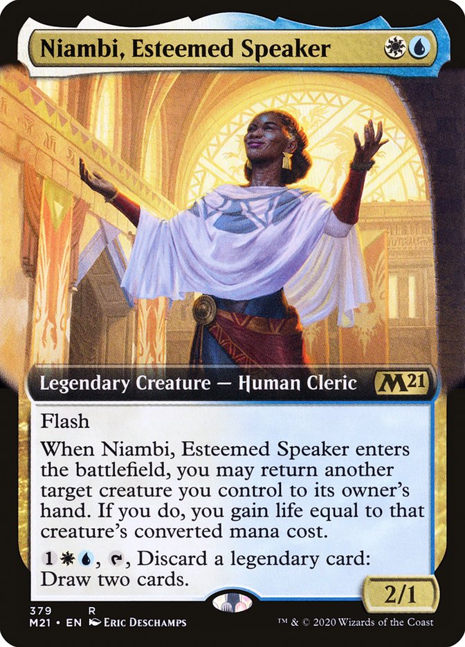 Niambi, Esteemed Speaker (Extended Art) [Core Set 2021] | Shuffle n Cut Hobbies & Games