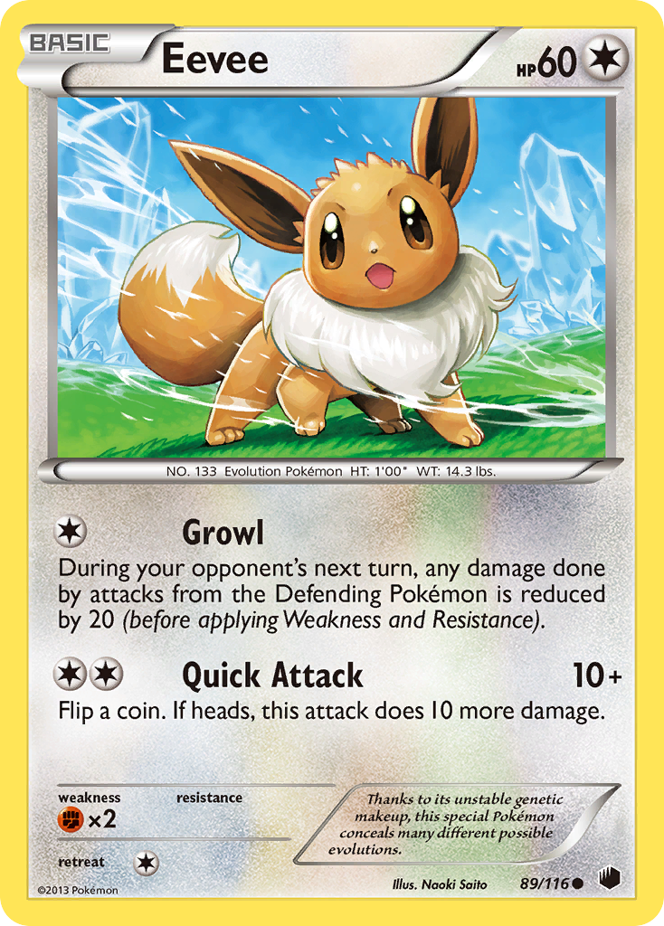 Eevee (89/116) [Black & White: Plasma Freeze] | Shuffle n Cut Hobbies & Games