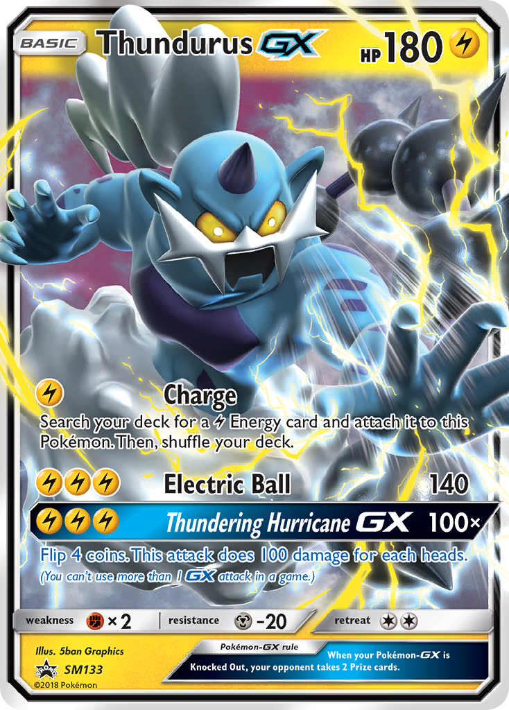 Thundurus GX (SM133) [Sun & Moon: Black Star Promos] | Shuffle n Cut Hobbies & Games