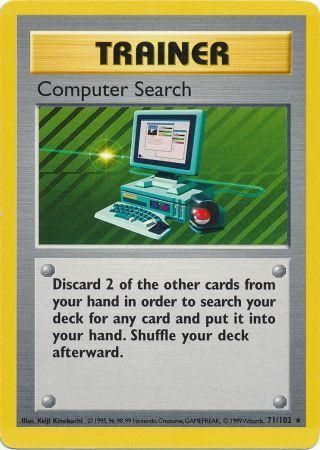 Computer Search (71/102) [Base Set Shadowless Unlimited] | Shuffle n Cut Hobbies & Games