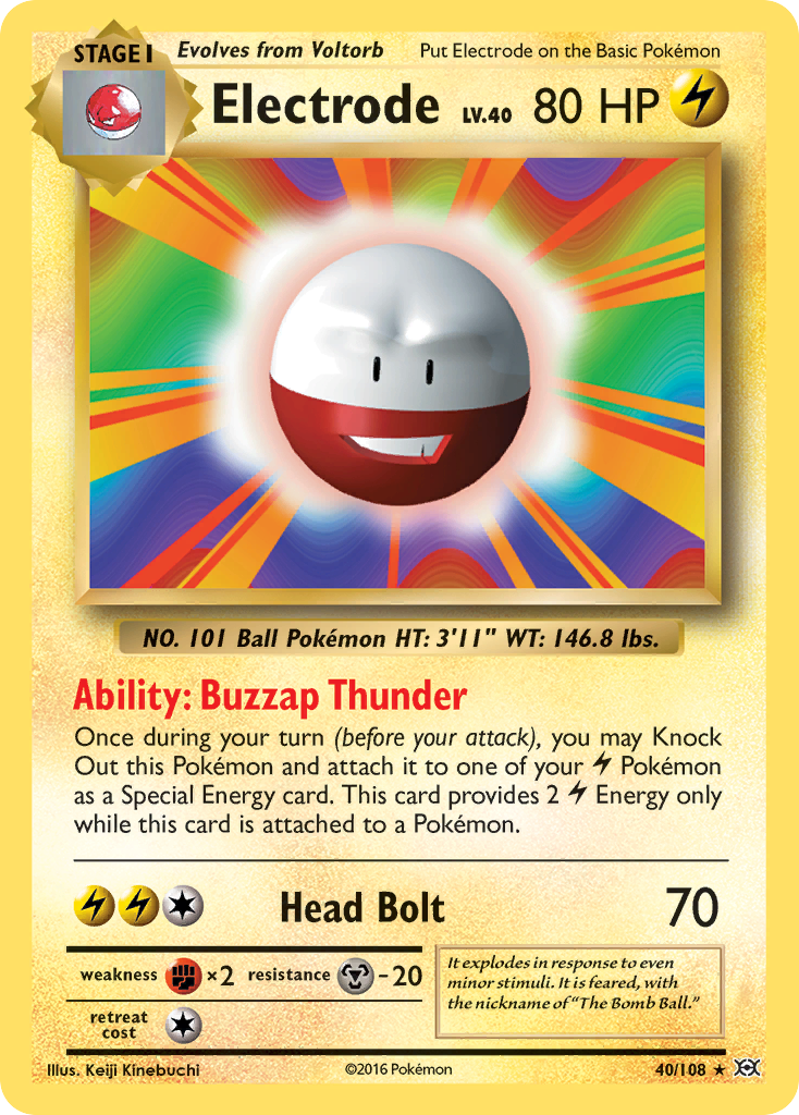 Electrode (40/108) [XY: Evolutions] | Shuffle n Cut Hobbies & Games