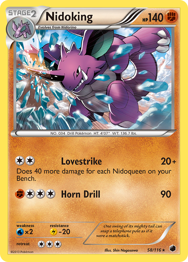 Nidoking (58/116) [Black & White: Plasma Freeze] | Shuffle n Cut Hobbies & Games