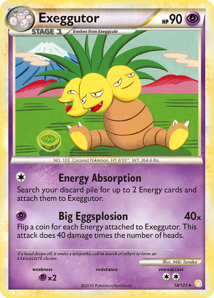 Exeggutor (18/123) [HeartGold & SoulSilver: Base Set] | Shuffle n Cut Hobbies & Games