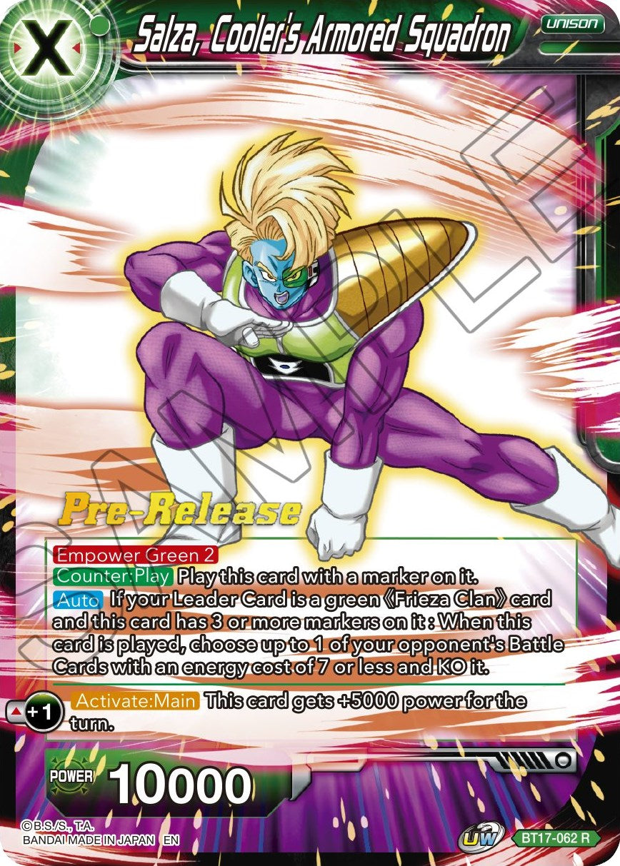 Salza, Cooler's Armored Squadron (BT17-062) [Ultimate Squad Prerelease Promos] | Shuffle n Cut Hobbies & Games